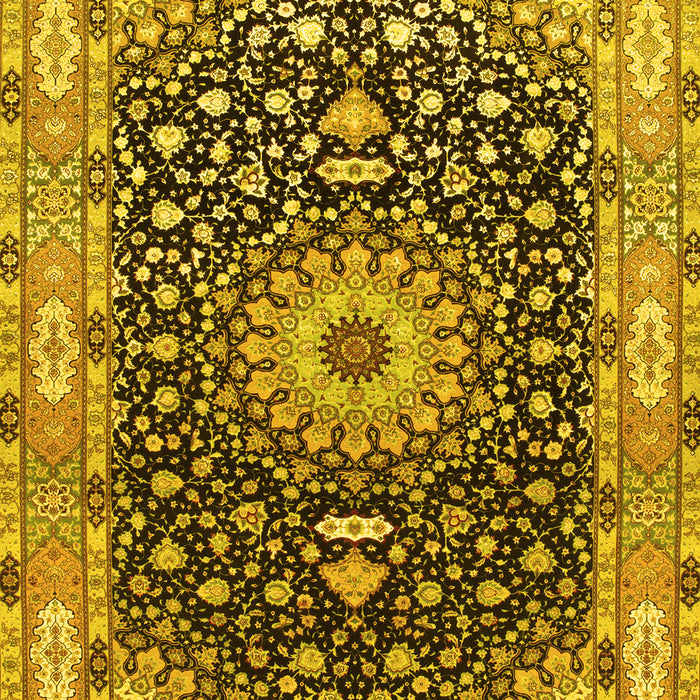 Medallion Yellow Traditional Rug, tr96yw