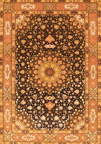 Medallion Orange Traditional Rug, tr96org