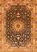 Medallion Orange Traditional Rug, tr96org