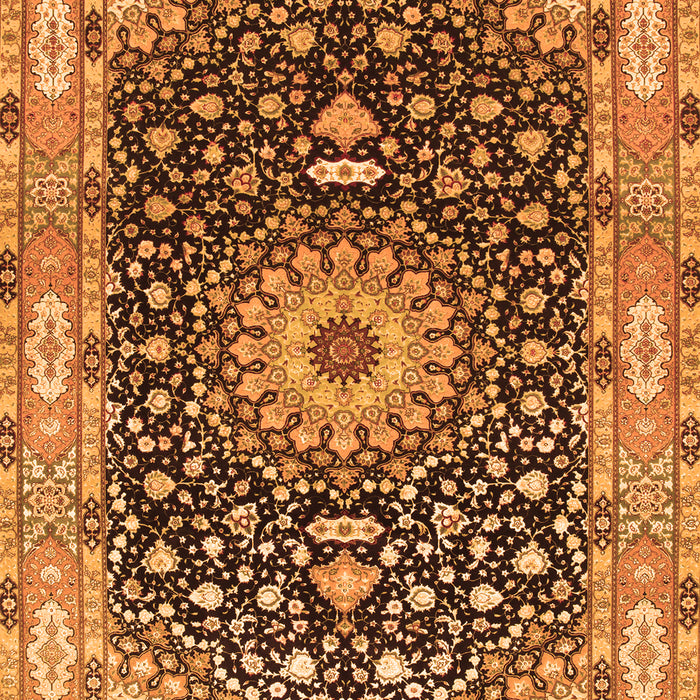Medallion Orange Traditional Rug, tr96org