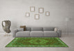 Machine Washable Persian Green Traditional Area Rugs in a Living Room,, wshtr970grn