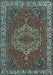 Machine Washable Persian Light Blue Traditional Rug, wshtr970lblu
