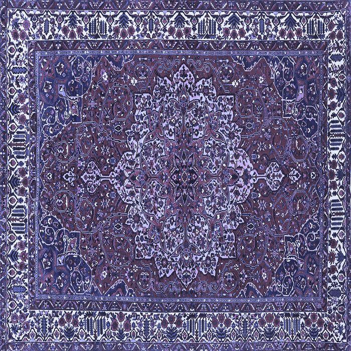 Square Persian Blue Traditional Rug, tr970blu
