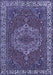 Machine Washable Persian Blue Traditional Rug, wshtr970blu