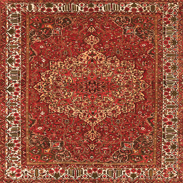 Serging Thickness of Persian Orange Traditional Rug, tr970org