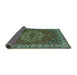 Sideview of Persian Turquoise Traditional Rug, tr970turq