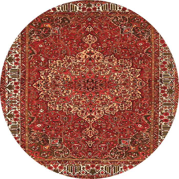 Machine Washable Persian Orange Traditional Area Rugs, wshtr970org
