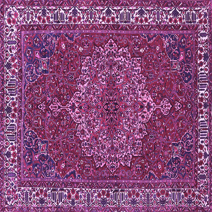 Square Machine Washable Persian Purple Traditional Area Rugs, wshtr970pur