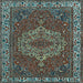 Square Persian Light Blue Traditional Rug, tr970lblu