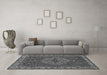 Machine Washable Persian Gray Traditional Rug in a Living Room,, wshtr970gry