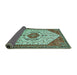 Sideview of Persian Turquoise Traditional Rug, tr971turq