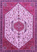 Machine Washable Persian Purple Traditional Area Rugs, wshtr971pur