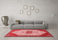 Machine Washable Persian Red Traditional Rug, wshtr971red