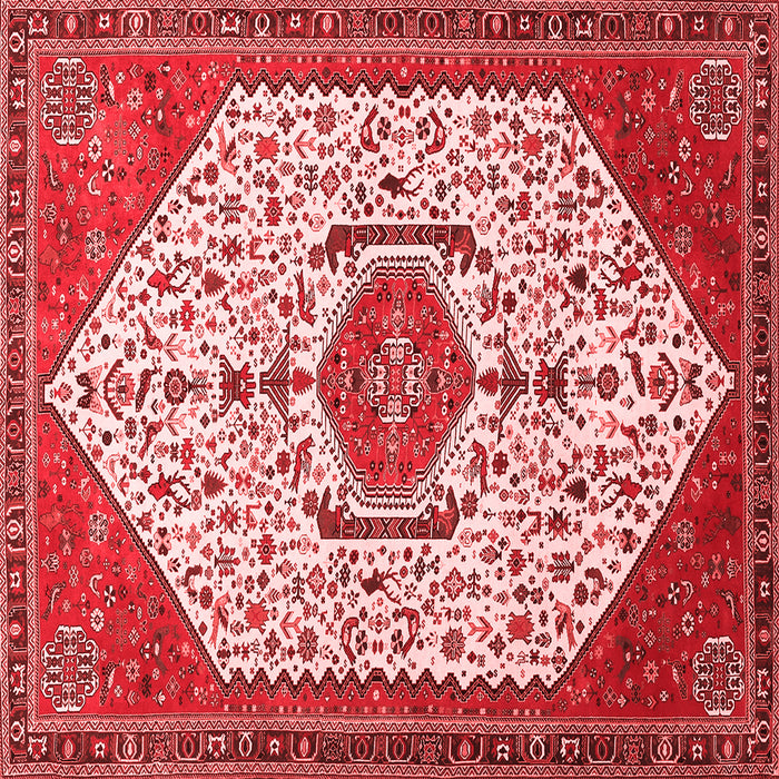 Machine Washable Persian Red Traditional Rug, wshtr971red