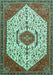 Machine Washable Persian Turquoise Traditional Area Rugs, wshtr971turq