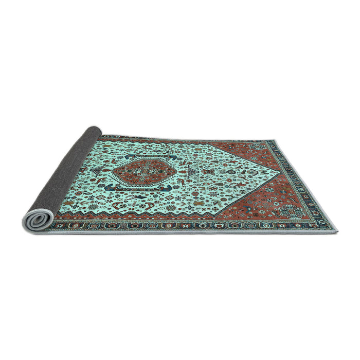 Sideview of Persian Light Blue Traditional Rug, tr971lblu