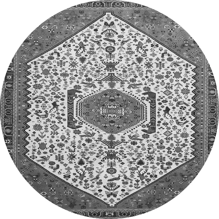 Square Persian Gray Traditional Rug, tr971gry