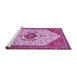 Sideview of Machine Washable Persian Purple Traditional Area Rugs, wshtr971pur