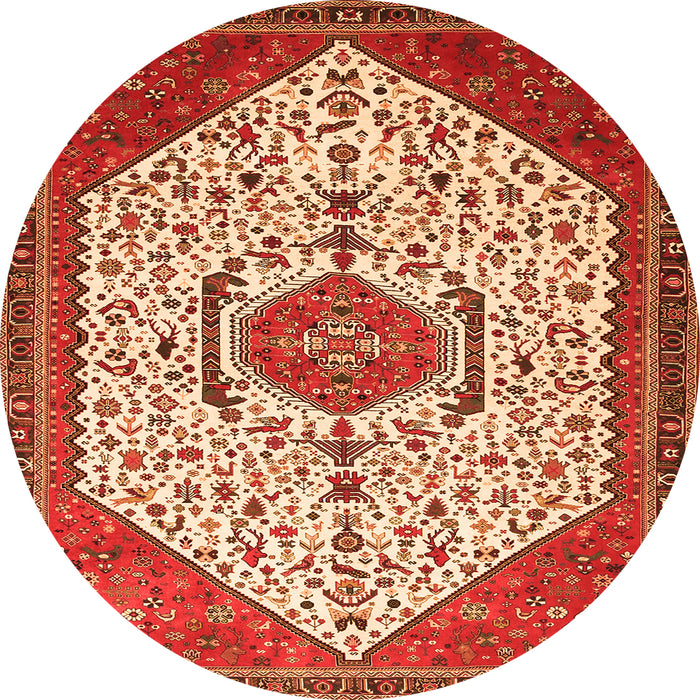 Square Persian Orange Traditional Rug, tr971org