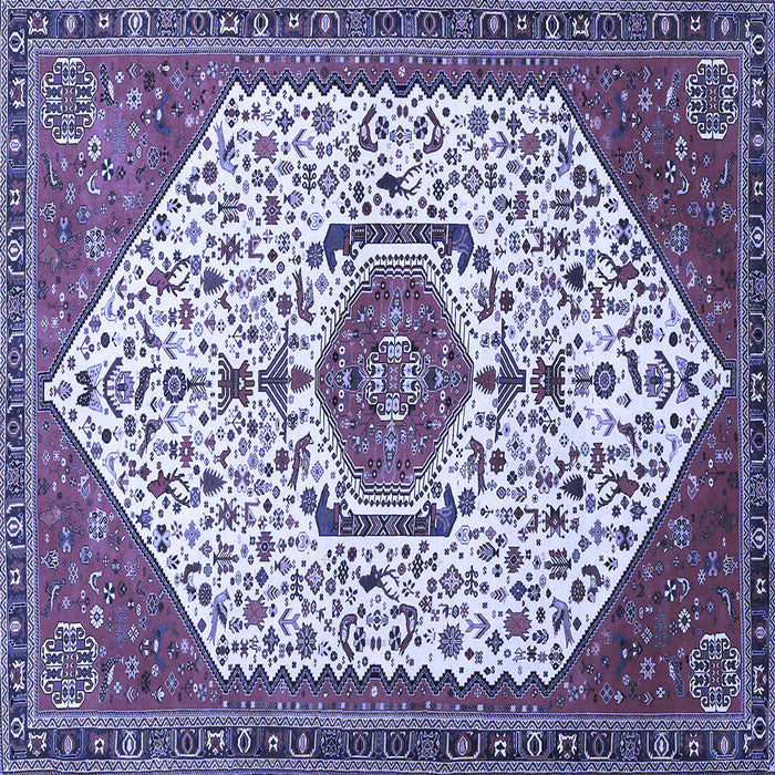 Square Persian Blue Traditional Rug, tr971blu