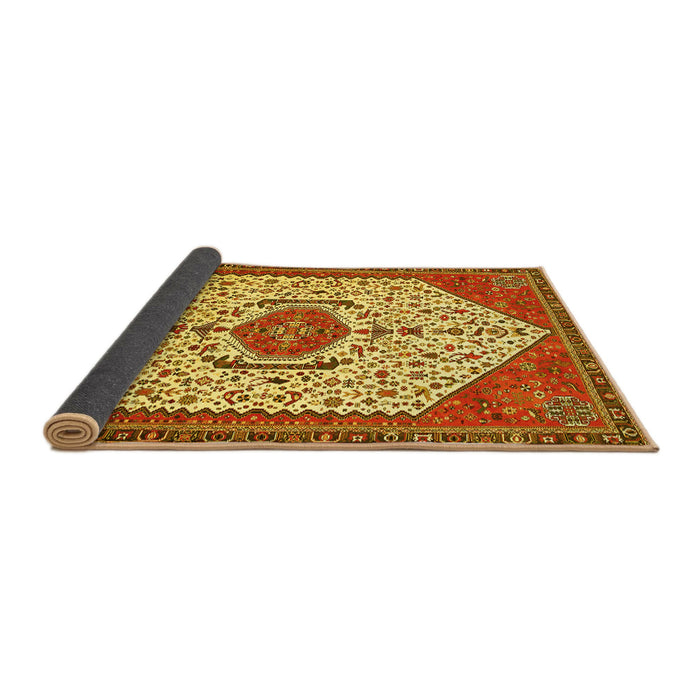 Sideview of Persian Yellow Traditional Rug, tr971yw
