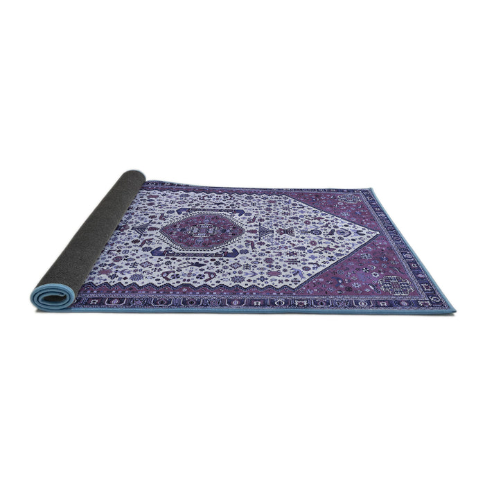 Sideview of Persian Blue Traditional Rug, tr971blu