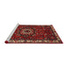 Sideview of Machine Washable Traditional Brown Rug, wshtr972