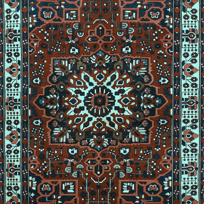 Machine Washable Persian Light Blue Traditional Rug, wshtr972lblu