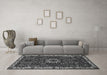 Machine Washable Persian Gray Traditional Rug in a Living Room,, wshtr972gry