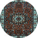 Round Persian Light Blue Traditional Rug, tr972lblu