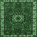 Square Machine Washable Persian Emerald Green Traditional Area Rugs, wshtr972emgrn