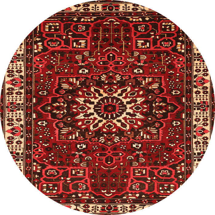 Square Persian Orange Traditional Rug, tr972org