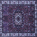 Square Persian Blue Traditional Rug, tr972blu