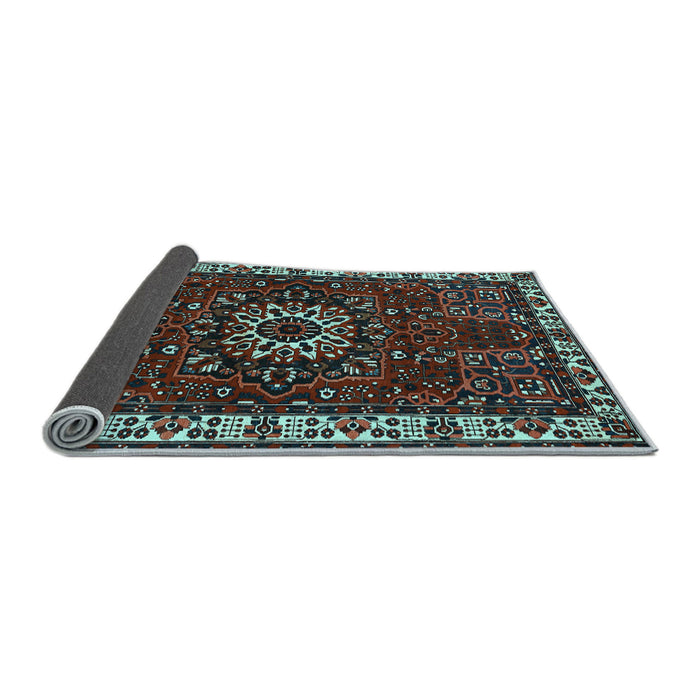 Sideview of Persian Light Blue Traditional Rug, tr972lblu