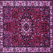 Square Persian Purple Traditional Rug, tr972pur