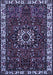 Machine Washable Persian Blue Traditional Rug, wshtr972blu