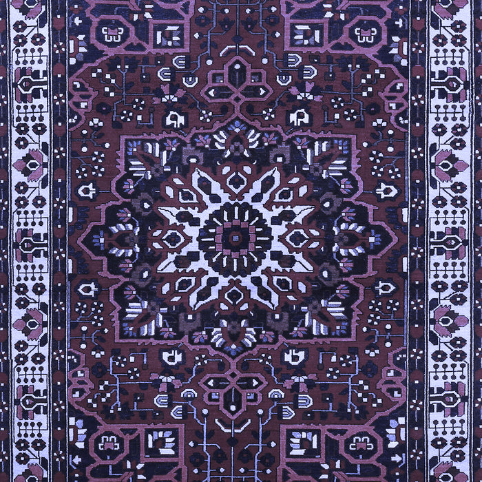 Machine Washable Persian Blue Traditional Rug, wshtr972blu