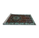 Sideview of Machine Washable Persian Light Blue Traditional Rug, wshtr972lblu