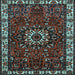 Square Persian Light Blue Traditional Rug, tr972lblu