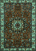 Machine Washable Persian Turquoise Traditional Area Rugs, wshtr972turq
