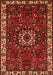 Serging Thickness of Machine Washable Persian Orange Traditional Area Rugs, wshtr972org