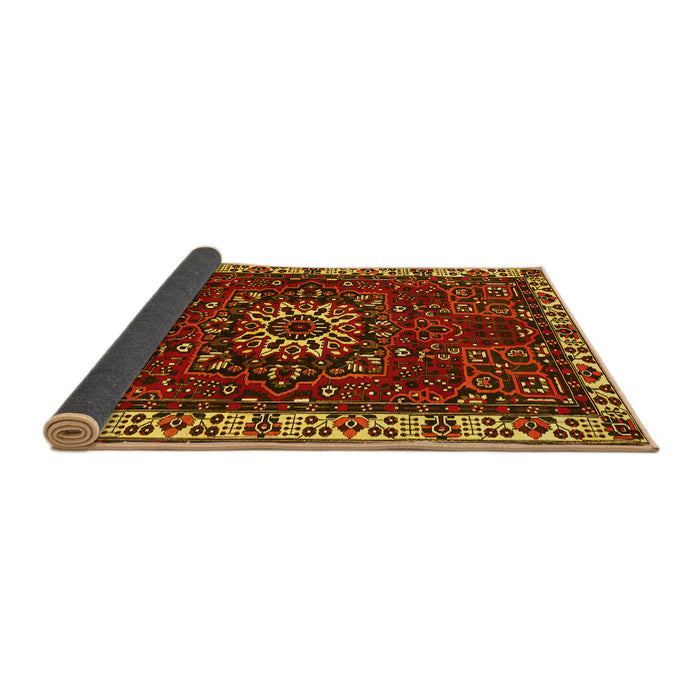 Sideview of Persian Yellow Traditional Rug, tr972yw