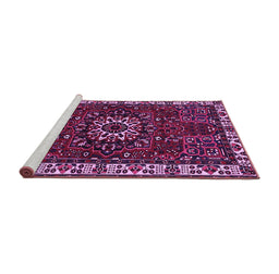 Sideview of Machine Washable Persian Purple Traditional Area Rugs, wshtr972pur