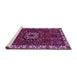 Sideview of Machine Washable Persian Purple Traditional Area Rugs, wshtr972pur