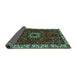 Sideview of Persian Turquoise Traditional Rug, tr972turq