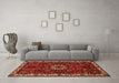 Machine Washable Persian Orange Traditional Area Rugs in a Living Room, wshtr972org