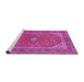 Sideview of Machine Washable Persian Pink Traditional Rug, wshtr973pnk