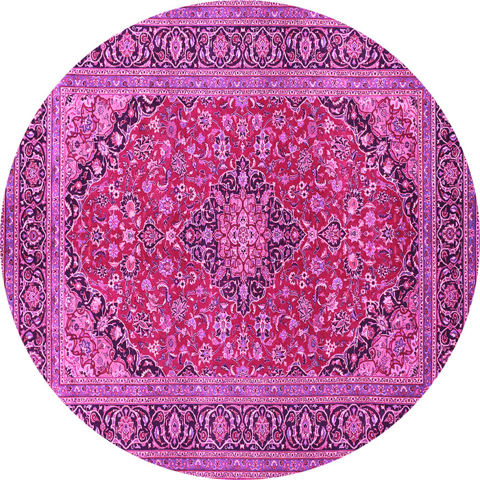 Round Persian Pink Traditional Rug, tr973pnk