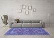 Machine Washable Persian Blue Traditional Rug in a Living Room, wshtr973blu