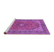 Sideview of Machine Washable Persian Purple Traditional Area Rugs, wshtr973pur